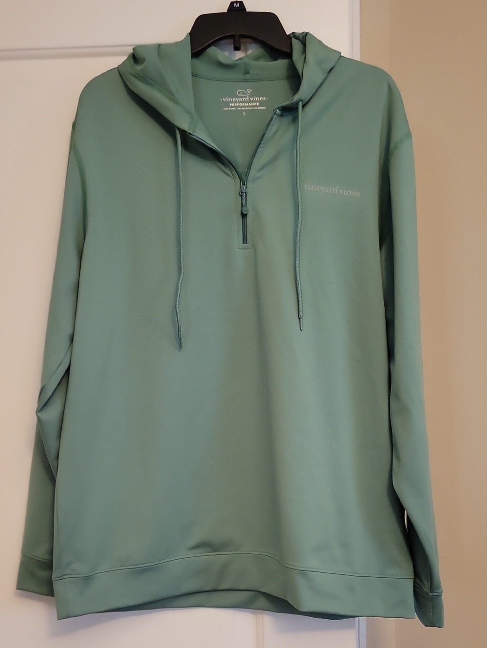 Vineyard Vines Men's Seafoam Green Half-Zip Hoodie